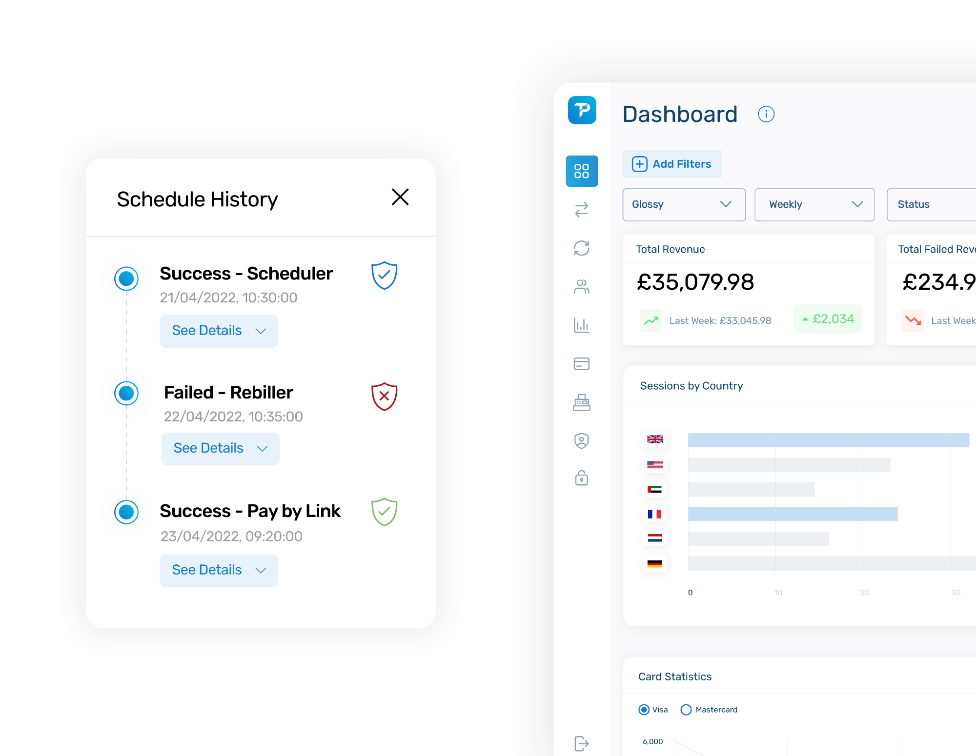 Payment dashboard