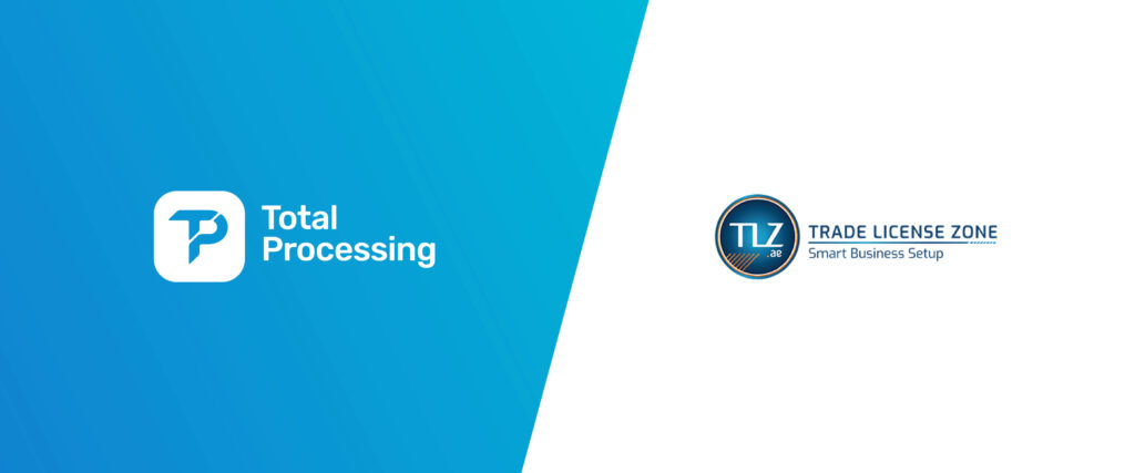Total Processing and Trade License Zone logos
